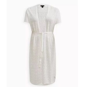 Torrid Crochet Short Sleeve Duster Open Tie Front Cardigan NEW 1X 2X 14 16 18 20